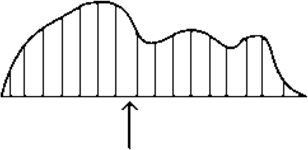 Figure 4: Physical interpretation of expected value as the balance point.